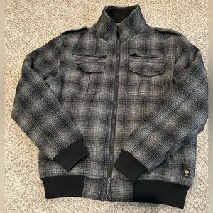 Lonsdale Gray Coat Mens Size UK Large Slim Fit